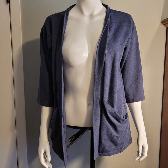 J Jill Pure Jill Open Front Cardigan Sz S Petite Stretch Cotton Modal Blend Cozy - Picture 7 of 10